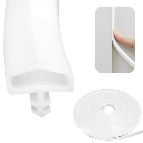 Storystore Türdichtung 12mm x 5m Türrahmen Dichtung Zimmertürdichtung Weiß TPE Gummidichtung Dichtband Zarge für Türen Fenste Schalldämmung und Stoßschutz
