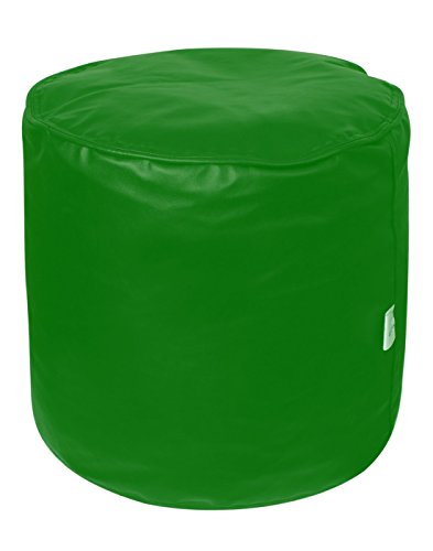 Image of Sattva Square Footstool Cover (Without Beans) - Neon Green