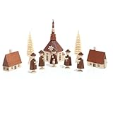 Rudolphs Schatzkiste Tischdeko Kurrende BxHxT(Kirche) ca 7x11x7 cm NEU Kurrende Kirche Weihnachten singen Sänger Sternträger Seiffen Erzgebirge Gotteshaus