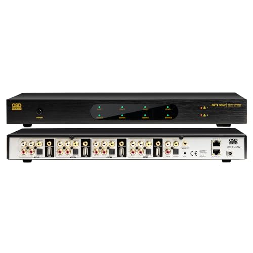 Servidor de streaming de áudio multimídia inteligente Wi-Fi 4 zonas, série preta OSD, com USB, LAN,