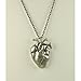 GRAVITY OUTDOOR COMPANY Silver Heart Vampire Necklace Anatomical Zombie Horror Bloody Gothic Halloween