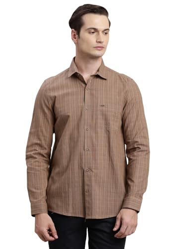Chemise décontractée marron à carreaux pour homme Turtle, taille 51