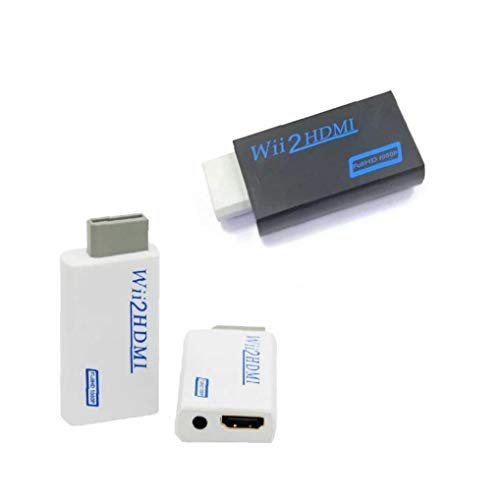 Wii a La Salida Hdmi Adaptador Convertidor De Audio Y Vdeo Compatible Con Los Modos De Visualizacin Todos Wii (ntsc 480i, 480p, 576i) Pal Compatibilidad Y Estabilidad Negros Porttiles Accesorios