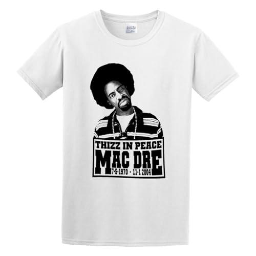 Photo de World Star Hiphop Mac Dre Thizz in Peace Rip Hip Hop Rap Mens Short Sleeve White S
