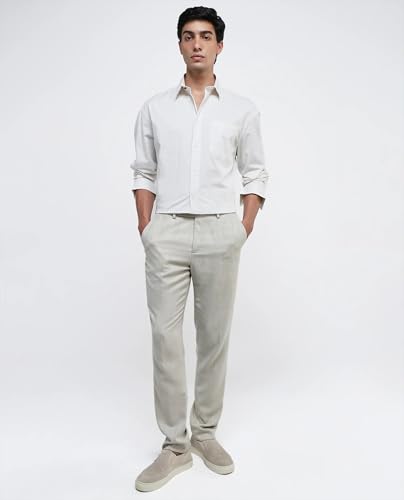 Image of Rare Rabbit Boxy fit Plain Shirt