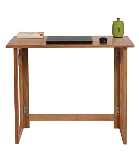 Image of Dawn Riser Solid Wood Folding Study Table Laptop, Computer, Pc, Writing Foldable Desk for Home & Office Space Saving, Easy to Store, Sleek Design Dawnriser Natural Finish, Acacia Wood, DIY Model