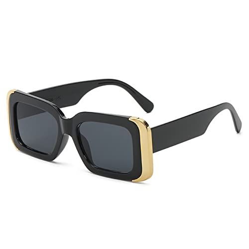ZENYS Long Frame Gold Rimmed Sunglasses Men and Women Outdoor Fashion Decorative Sunglasses (Color : C, Size : 1)