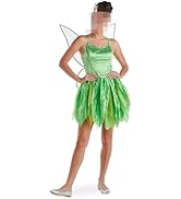 Amazon.com: fyclemt Women's Halloween Forest Fairy Costumes Green Sequin  Shiny Mini Dress Cosplay Dress Up with Wings Fancy Decorations Party (Green  Sequin, S) : Clothing, Shoes & Jewelry