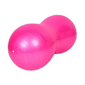 Abaodam Ballon de Yoga balles de Poids pour l’exercice Grossesse Boule de cacahuète Boule d’accouchement balles lestées pour l’exercice balles de stabilité pour l’exercice PVC Rosy