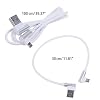 90 Degree USB Cable Right Angle Charger L Shape Charging Data Sync Cord USB Data Cable Fast Charging 0.3m, White