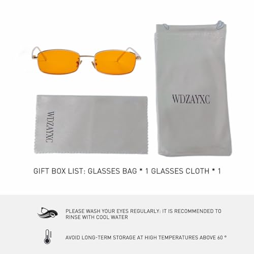 Classic Rectangular Sunglasses Retro Slim Metal Frame Glasses Vintage Rectangle Candy Color Sunglasses4