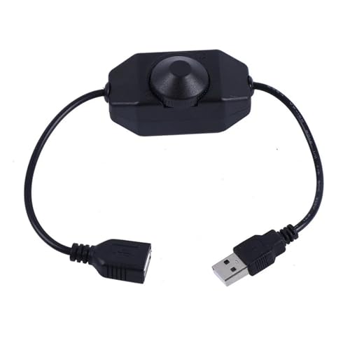 Cinta 12 V CC regulador de intensidad luz LED USB con conector ventilador interruptor negro 2