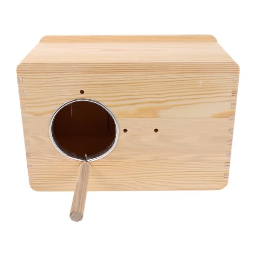 Materiale naturale per il comfort: realizzata in legno , questa per nidificazione dei pappagalli offre una consistenza naturale e un accogliente per la riproduzione dei parrocchetti, garantendo uno spazio caldo per i tuoi uccelli, nido di accoppiamento per uccelli, per nidificazione per parrocchetti