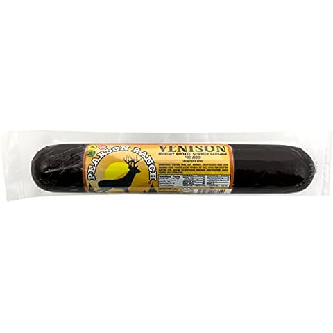 PEARSON RANCH SINCE 1959 Venison Wild Game Summer Sausage 7 Ounce Stick of Venison Summer Sausage Exotic Meat, Gluten-Free, MSG-Free, Paleo and Keto Friendly Cover