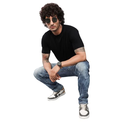 Image of Men's Pure Cotton Round Neck Half Sleeve Plain T-Shirt