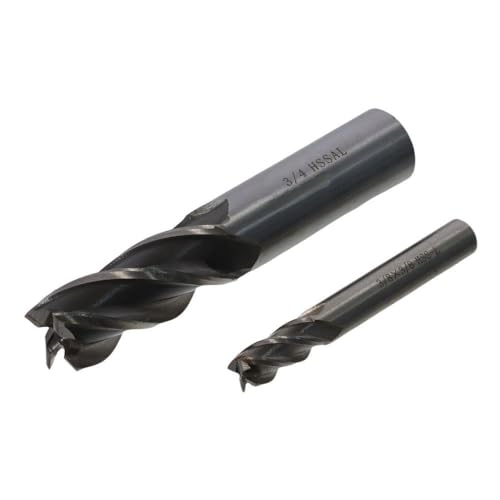 Image of Cutting High Speed Steel Spiral Drill Bit Straight End Mill Cutter 4 Flute(3 /4)