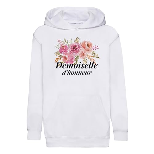 Sweat à Capuche Enfant pour Demoiselle d'Honneur avec Bouquet