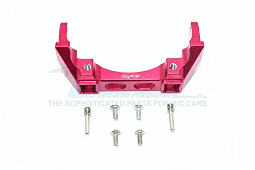 GPM For Traxxas TRX-4 Trail Defender Crawler Upgrade Parts Aluminum Rear Bumper Mount - 1Pc Set Red