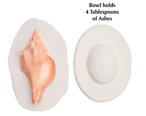 Biodegradable Urn for Human Ashes, Water Burial Urn, Urn Floats in Water, Urn for Cremation, Ocean Water Scattering Urn for Ashes, Floating Urn, Earth Memorials (Keepsake Elite® ShellY-03)