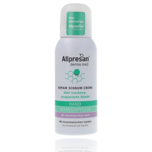 Allpresan Derma med Repair Schaum-Creme HAND INTENSIVPFLEGE mit beruhigendem Duft - Zur Pflege sehr trockener und strapazierter Hände - 100 ml