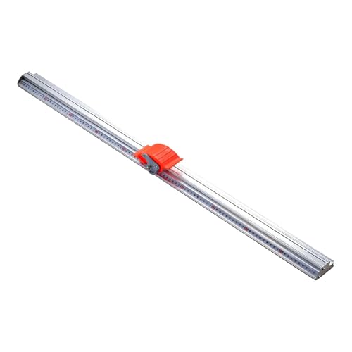 Image of Manual Cutting Ruler Aluminum Precision Cutting Positioning Track Ruler Manual Sliding Paper Trimmer for Paper Box PET Sheet, 100cm