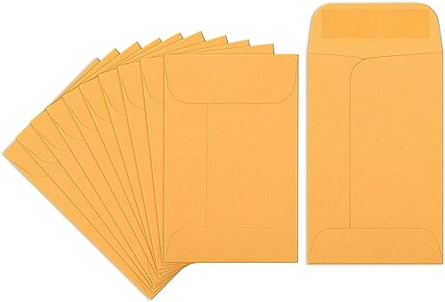 Kraft Coin/Seed Envelopes 2.25″ x 3.5″ #1 Small Parts...