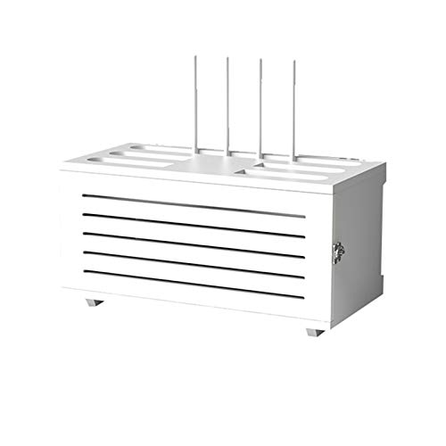 WLAN Router Regal Wand Montage Holz WiFi Router Aufbewahrungsbox Router Box Kabelbox für Kabel Verstecken Kabelmanagement Schreibtisch B