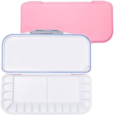 18-Well Watercolor Paint Palette Travel Portable Folding Paint Palette Box with Mixing Areas for Watercolor Acrylic image 2
