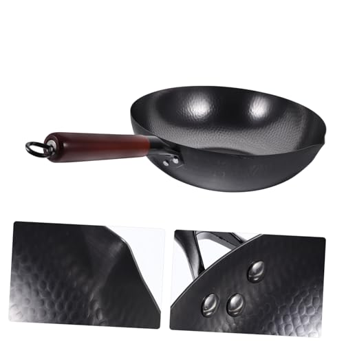 Wok de cocina tradicional antiadherente de hierro forjado miniatura 5