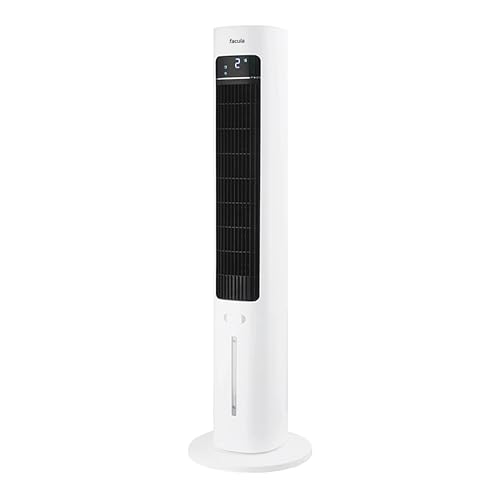 Fácula   Climatizador Evaporativo de Torre Glaciar | Depósito 3l | Aromaterapia | 3 velocidades | Temporizador | Mando
