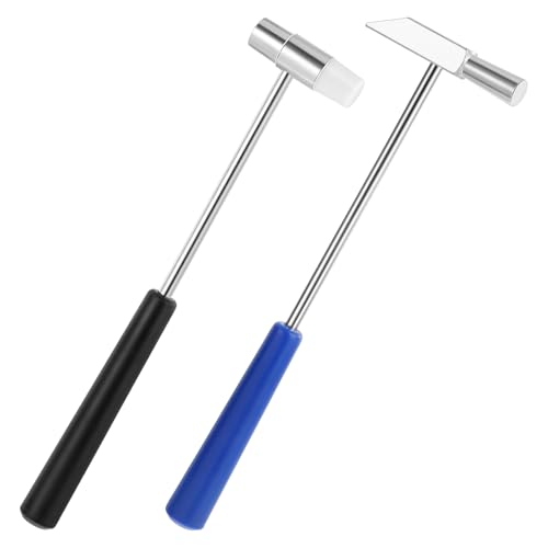 cobee 2Pcs Dual Head Small Hammer Mini Hammers for Crafts Jewelers Hammers Metal Tack Ha mmers Ball Peen Hammer for Crafts DIY Watch Tuning Woodworking Leather