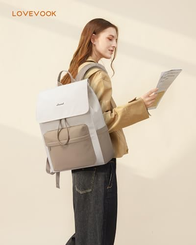 LOVEVOOK Rucksack Damen,15.6 Zoll Laptop Schulrucksack Teenager Wasserdicht Mädchen Leichter Schultasche Backpack mit Laptopfach Women Tagesrucksäcke Casual Daypacks für Uni Schule Reise Arbeit – Bild 3