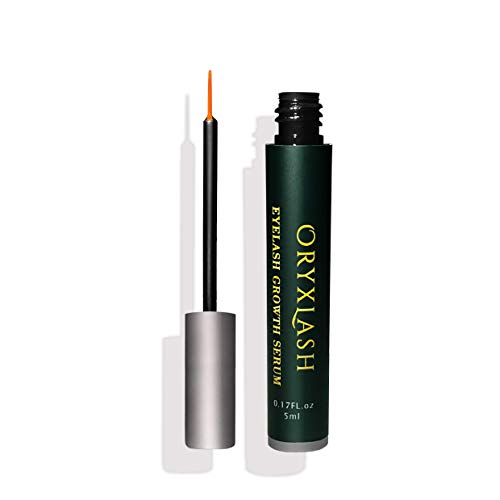 [ORYXLASH] Eyelash growth Serum 5ml with Lash Curler and Eyebrow Tweezers,Natural Plant Peptides and Nourishing Botanicals,Promote longer Hair,Thicker Hair and Reduce Dry Brittleness