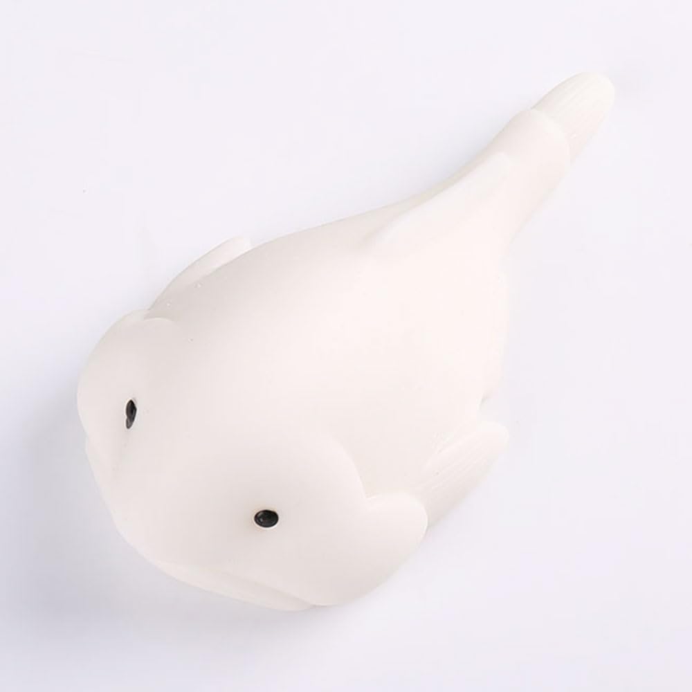 Funny Cute Blobfish Toy，Fidget Sensory Toy Relief Toys，Stretch and Squeeze Stress，Party Favors for Kids,Birthday Gifts,Christmas,Easter Egg,Classroom Prizes (White)