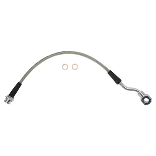 Image of TRQ Brake Hose Set Compatible with 2002-2003 Chevrolet Silverado 2500 Silverado 2500 HD GMC Sierra 2500 Sierra 2500 HD