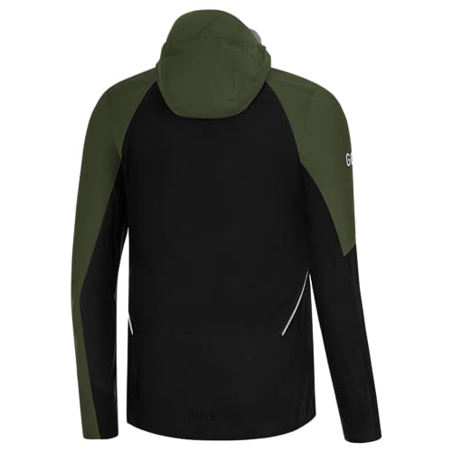 Foto von GORE WEAR Herren R7 Partial Gtx I Kapuzenjacke Jacket, Black/Utility Green, XL EU