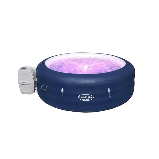 Lay-Z-Spa Saint Tropez Hot Tub with 140 Airjet Massage System with Floating LED light. Includes optional Wi-Fi control with Alexa & Google Assistant. 4-6 Person, exclusive to Amazon