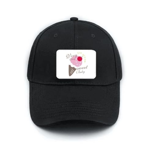 Casquette de baseball noire ajustable motif Cherry Sweet Ice