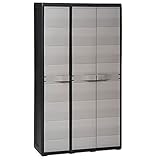Con 3 puertas y 4 estantes ventilados y ajustables