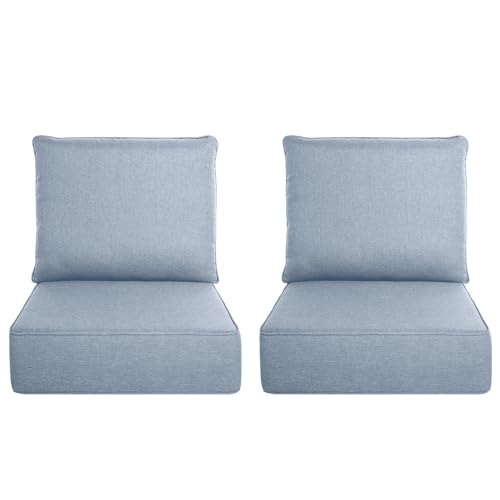 Image of Luxury Outdoor Seat Cushion Set-22 x 24 x 6 Inch Outdoor Chair Cushions with Water Resistant & Removable Cover Outdoor Cushions for Patio Furniture Chair Sofa Couch
