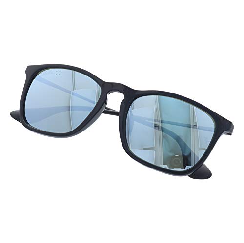 Image of Ray-Ban Chris RB4187F RB4187F 601 /30 54 Sunglasses Light Color Lens Set, Asian Fit, Wellington, Mirror, Men's, Women's