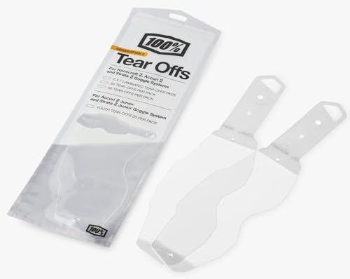 100% Tear Offs for Racecraft 2/Accuri2/Stratus 2 Goggles - Laminated