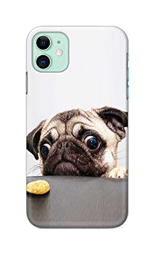 Image of PRINTFIDAA� Printed Hard Back Cover Case for Apple iPhone 11 Back Cover (Pug Dog) -2808