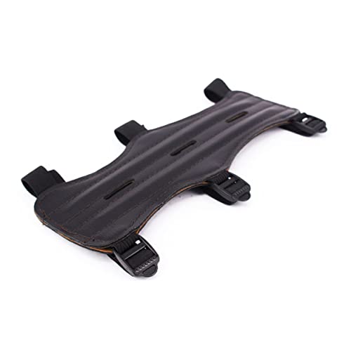 BESPORTBLE Leather Archery Arm Guard with Adjustable Straps Durable and Comfortable Protection for All Archers Fit for Various Arm