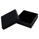 Sdootjewelry Kraft Jewelry Box, 24 Pack Black Square Cardboard Jewelry Gift Boxes Ring Earring...