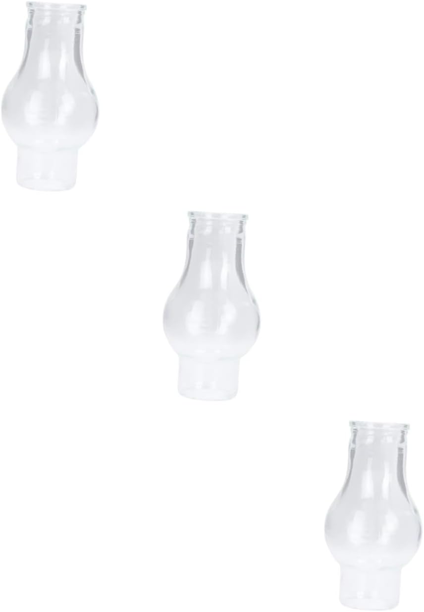 3pcs Lampshade Vintage Oil Lamp Globe Candle Shade Kerosene Lamp Shade Vintage Lantern Oil Globe Replacement Mini White Glass Small Lightweight