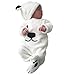 Produktbild WEXCV Säugling Baby Playsuit Mädchen Jungen Overall Strampler Herbst und Winter Langarm Plüsch mit Kapuze Einfarbig Footed Jumpsuit Warm Niedlich Bequem Babysachen 0-24 Monate