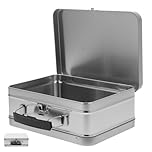Cabilock Multifunctional Retro Metal Lunch Box with Handle Lid Leakproof Storage Container for Snacks Food Tin Box with Capacity for Personal Use Gifting