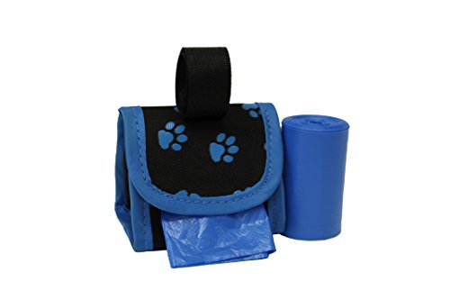 Image of FiveStarPet Purse Style Dispenser with 2 Rolls Made in USA Easy Open Poop Bags Dog Waste Bags (Blue Paw)