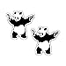 Gangster Shooting Panda Banksy Vinyl Decals Stickers ( 2 Pack!!! ) | Yeti Tumbler Cup Ozark Trail RTIC Orca | Decals Only! Cup not Included! | 2 - 3 X 3 inch Black Decals | KCD1064